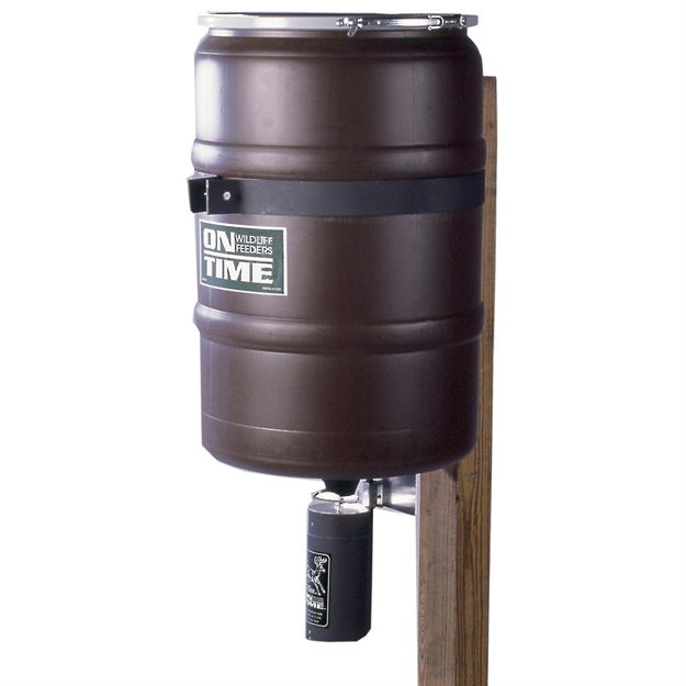 Picture of  ON Time 50003 Elite Lifetime Fish Feeder Combo 25 Gallon Capacity, Built-In Agitator Rod, Steel Band With Welded Bracket 797539500032