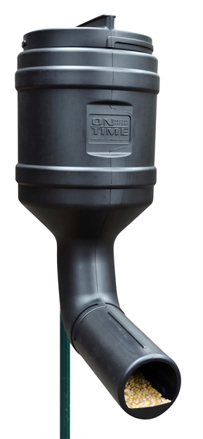 Picture of  ON Time 71800 T-Post Gravity Feeder Black UV Resistant Polyethylene With 80 Lbs Capacity, Multi Mounting Options, Includes Mounting Bracket