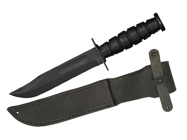 Picture of Ontario 498 Combat Fixed 7.0 IN Black Blade Leather Handle