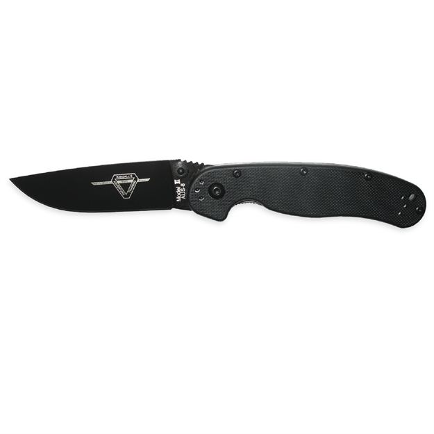 Picture of Ontario Rat2 Folder 3.0 IN Black Blade Black Nylon Handle 8861
