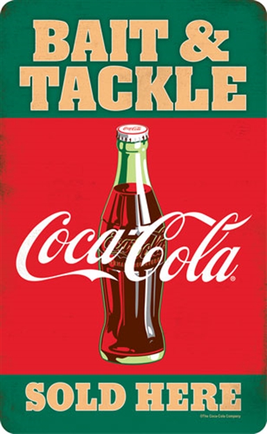 Picture of Open Road Brands Road Brands Die Cut Emb Tin Bait & Tackle Coca-Cola