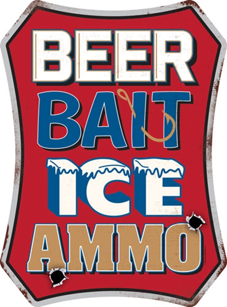 Picture of Open Road Brands Road Brands Die Cut Emb Tin Sign Beerbaiticeammo