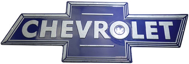 Picture of Open Road Brands Road Brands Die Cut Emb Tin Sign Chevrolet Bowtie Blue