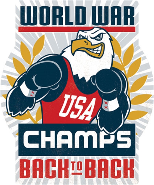 Picture of Open Road Brands Road Brands Die Cut Emb Tin Sign World War Champs B2b