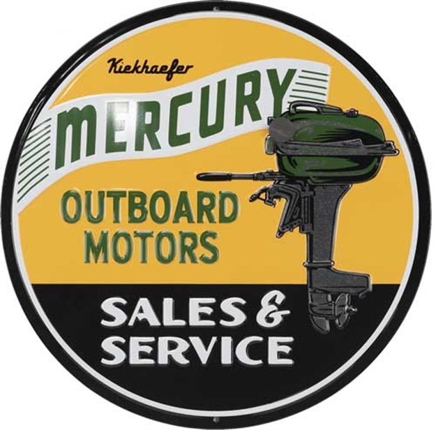 Picture of Open Road Brands Road Brands Die Cut Emb Tin W/Knock Out Mercury Marine