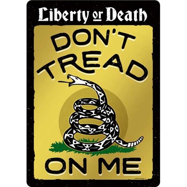 Picture of Open Road Brands Road Brands Tin Sign W/ Knock Out Don't Tread ON ME