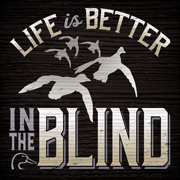 Picture of Open Road Brands Road Brands Wood Sign DU IN The Blind 7"X7" Black