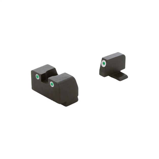 Picture of Ameriglo Xd181 Optic Compatible Sight Set For Springfield Armory XD  Green Tritium White Outline Front Sight-Green Tritium White Outline Rear Sight XD-181