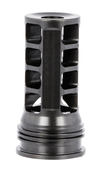 Picture of Huxwrx 1598 QD 338 Muzzle Brake Black With 3/4"-24 Tpi Threads &  2.30" Oal For 338 Cal Ar-Platform Muzzle Brake-QD 338 3/4x24