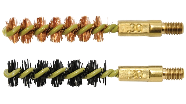 Picture of Otis Fg330nb Bore Brush Set  7.62Mm/30-06/30-30/308/300 Cal 8-32" Thread 2" Long Bronze/Nylon Bristles 2 Per Pkg FG-330-NB 014895002391