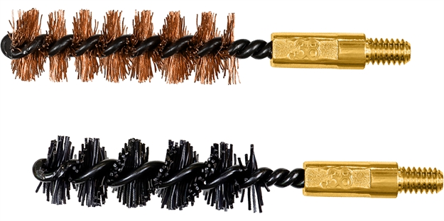 Picture of Otis Technology Bore Brush .38 Cal 2-Pk 1-Nylon 1-Bronze 8-32 Thread!! FG-338-NB