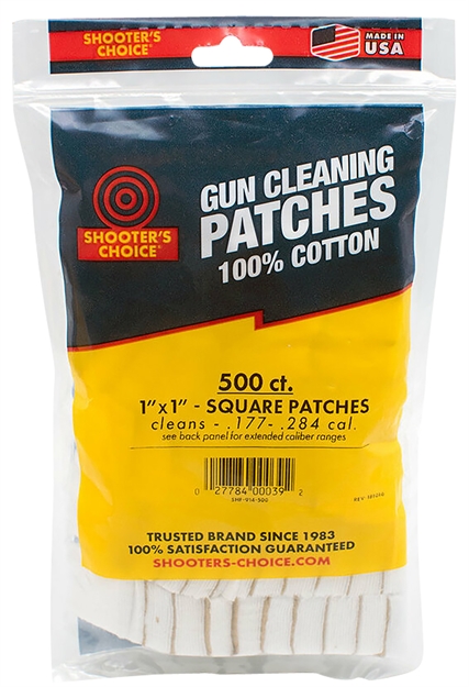 Picture of Shooters Choice Choice 1" Square Cleaning Patches 500 Pack SHF-914-500