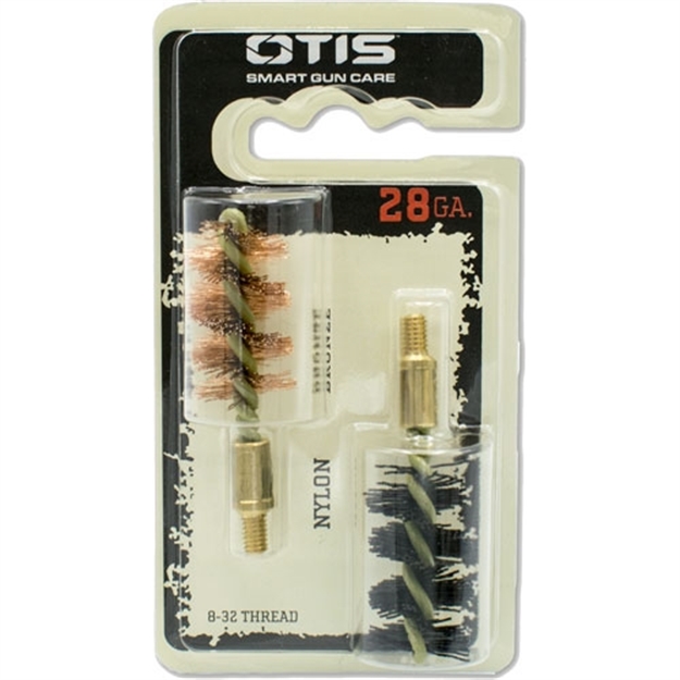 Picture of Otis Technology Bore Brush .28 GA 2-Pack 1-Nylon 1-Bronze 8-32Mm Thread FG-528-NB 014895002544