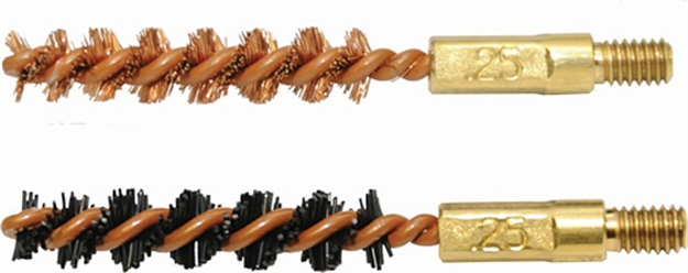 Picture of Otis Fg265nb Bore Brush Set  6.5Mm/264/260 Cal 8-32" Thread 2" Long Bronze/Nylon Bristles 2 Per Pkg FG-265-NB