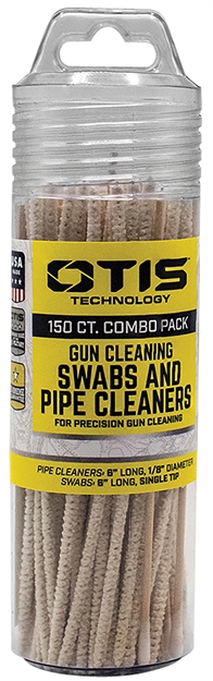 Picture of  Otis Fg241857 Swabs & Pipe Cleaners Combo Pack Cotton/Wood 6" Long 100 Swabs/50 Pipe Cleaners Includes Reusable Storage Tube 014895007235