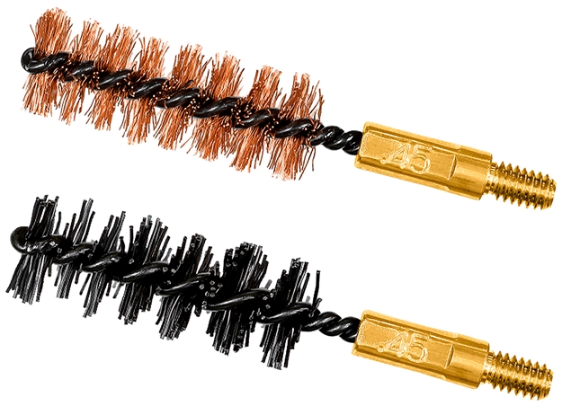 Picture of Otis Fg345nb Bore Brush Set  44 Mag/458/45/460/450/454 Cal 8-32" Thread 2" Long Bronze/Nylon Bristles 2 Per Pkg FG-345-NB