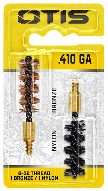 Picture of Otis Fg541nb Bore Brush Set  410 Gauge Shotgun Firearm 8-32" Thread 2" Long Bronze/Nylon Bristles 2 Per Pkg FG-541-NB