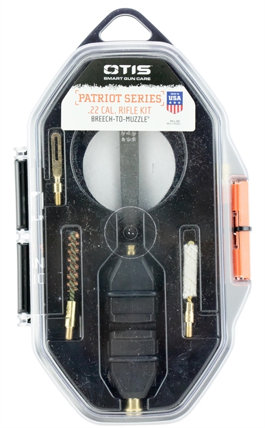 Picture of Otis Fg70122 Patriot Cleaning Kit .17/.22Cal Handgun/Rifle/15 Pieces Yellow Plastic Box Case FG-701-22