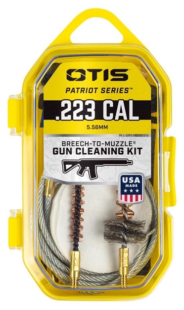 Picture of Otis Fg70125 Patriot Cleaning Kit .223 Rem 5.56 Rifle/15 Pieces Yellow Plastic Box Case FG-701-25