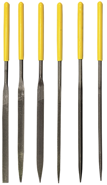 Picture of  Otis Fg934 Pro+ Gunsmithing File Set Steel 5.50" Long Set OF 6 Includes Pvc Storage Pouch 014895010945