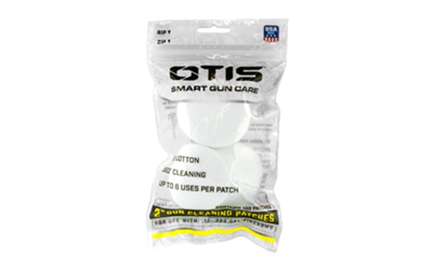 Picture of Otis Fg918100 Small Caliber Cleaning Patches 17-22 Cal Rimfire Pistol/Rifle Cotton Pkg OF 100 FG-918-100