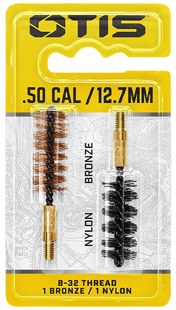 Picture of Otis Fg350nb Bore Brush Set  50 Cal/12.7Mm 8-32 Thread 2" Long Bronze/Nylon Brush 2 Per Pkg FG-350-NB