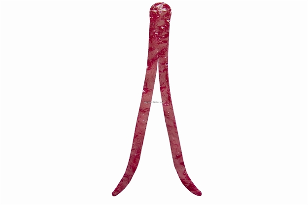 Picture of Otter Straight Split Tails 5" Red 10/Jar