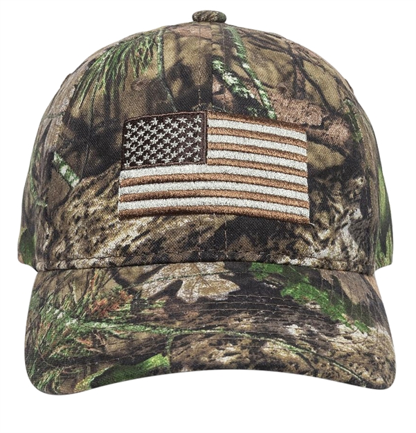 Picture of  Outdoor Cap 202722-1-3 Usa Flag  Mossy Oak Break-Up Country Hook & Loop Osfa Unstructured 885792635452