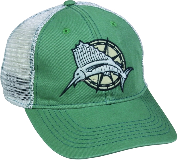 Picture of Outdoor Cap Cap, Sailfish Patch, Sea Mist W/ White Mesh Back
