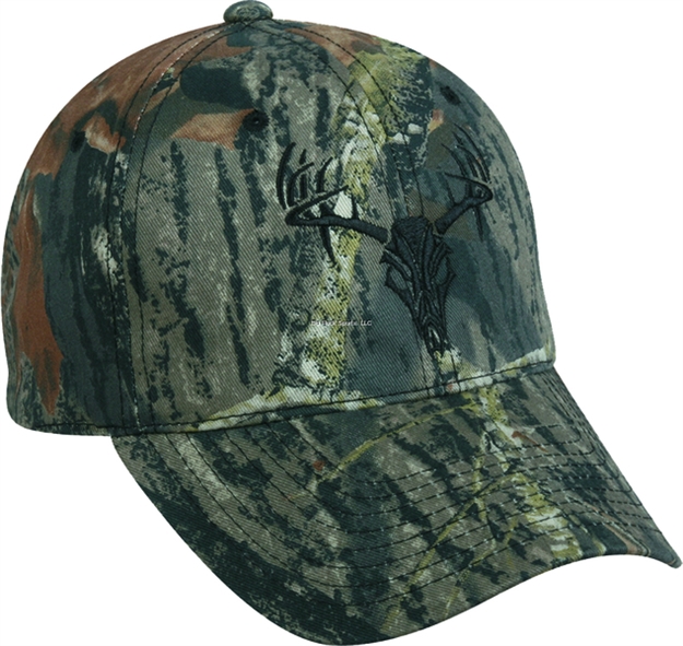 Picture of Outdoor Cap Deer Skull Emblem 6Pnl/Pcv/Tuck/Q3 S/B Nmobu