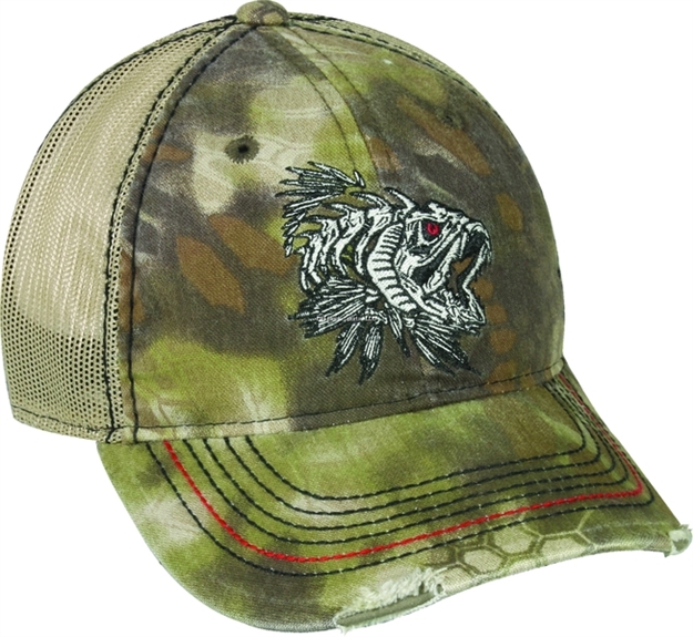 Picture of Outdoor Cap Kryptek Angry Fish Cap Low Profile Mesh Black