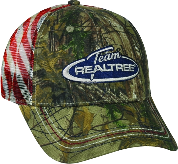 Picture of Outdoor Cap Mesh Back Team Realtree Xtra Camo Cap W/Americana Mesh Mid Profile