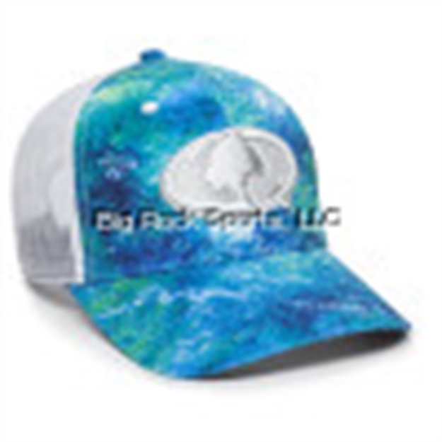 Picture of Outdoor Cap Mossy Oak Element Coastal Inshore/ White Mid Crown Meshback Cap