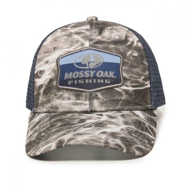 Picture of Outdoor Cap Mossy Oak Fishing Patch Cap, Mossy Oak Manta/ Navy, One Size Fits Most