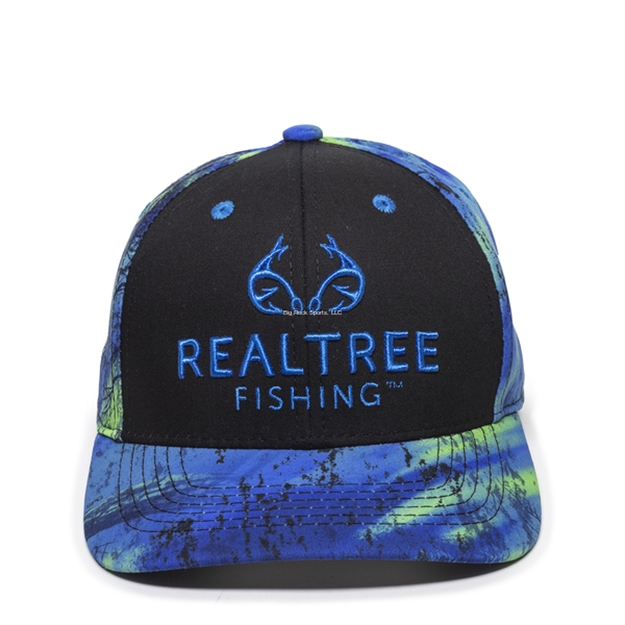 Picture of Outdoor Cap Realtree Fishing Cap, Black/ Realtree Fishing Splash, One Size Fits Most