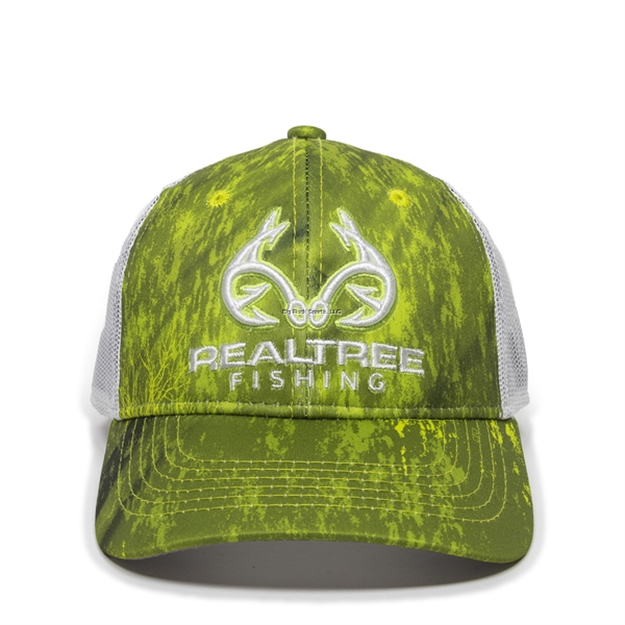 Picture of Outdoor Cap Realtree Fishing Logo'd Cap, Realtree Fishing Grey/ White, One Size Fits Most