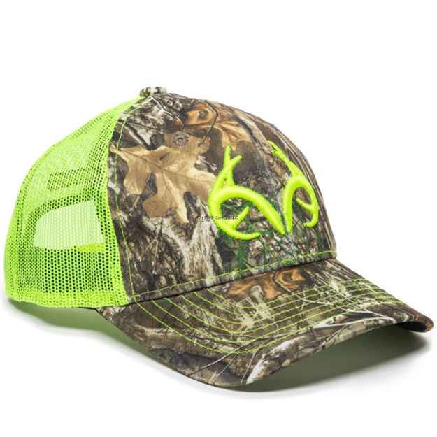 Picture of Outdoor Cap Reatree Edge/Neon Yellow Meshback Cap With Plastic Snap Closure