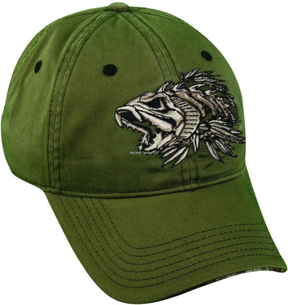 Picture of Outdoor Cap Skele-Fish Olive Cap W/ Camo Under Visor