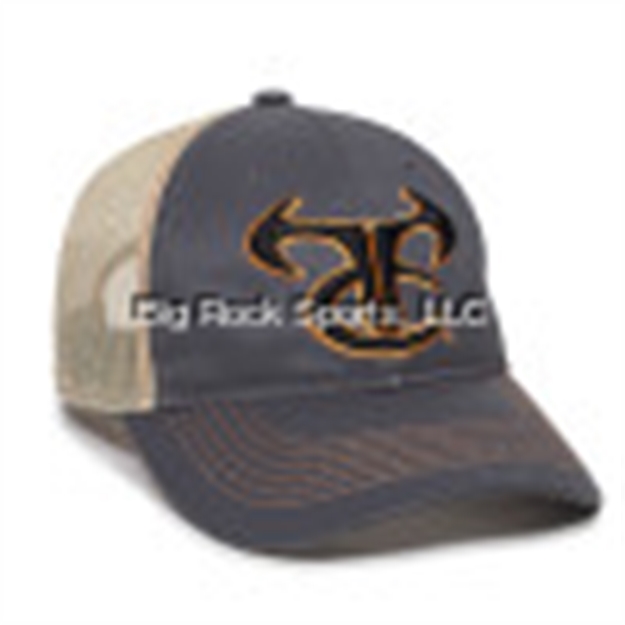 Picture of Outdoor Cap Truetimber Logo Low Crown Meshback Cap, Dark Grey/Beige