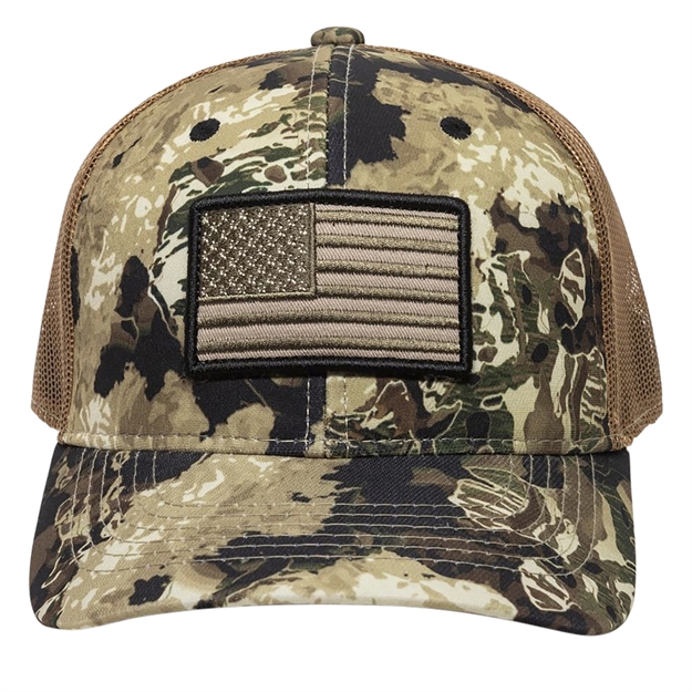Picture of  Outdoor Cap Usa-170 Usa Flag  Veil Whitetail/Brown Adjustable Snapback Osfa Structured 885792821640