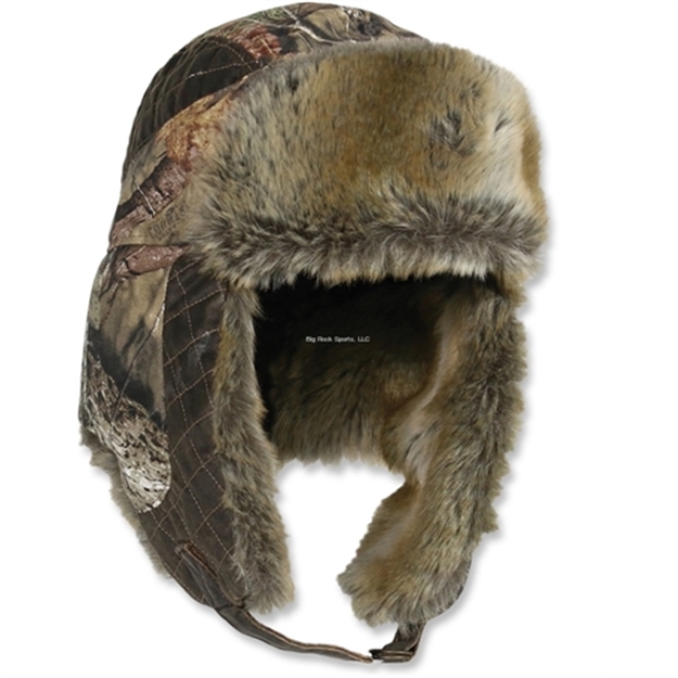 Picture of Outdoor Cap Winter Trapper Camo Cap Faux Fur Front & Lined Earflaps Mobuc
