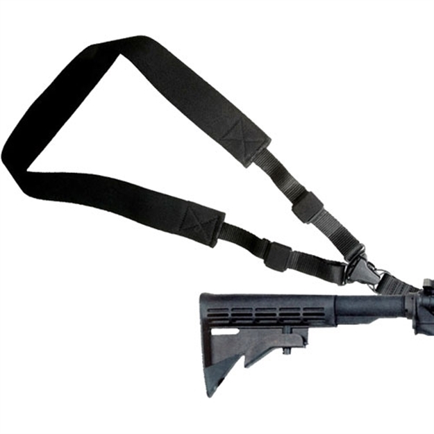 Picture of Outdoor Connection Spt128200 A-Tac Sling Made OF Black Elastic Webbing With H-K Type Hook, Rapid Attach Release & Single-Point Design For Rifle/Shotgun SPT1-28200 051057282000