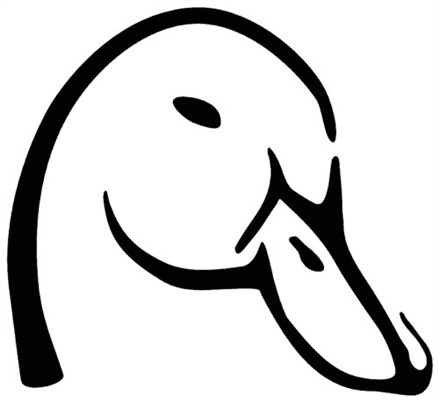 Picture of Outdoor Decals Decals Mallard Head 6"X6" White