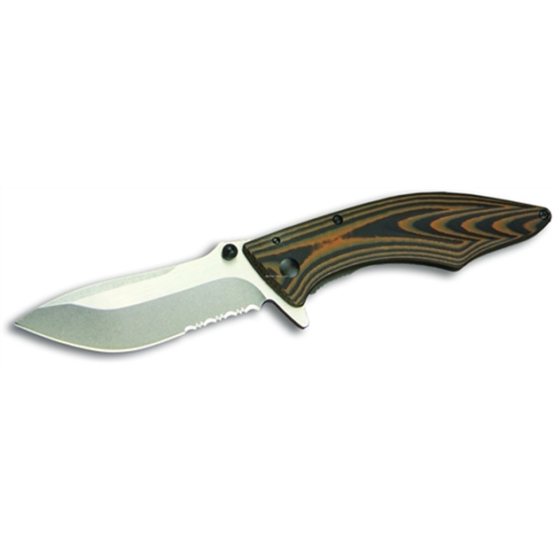 Picture of Outdoor Edge Conquer Folding Knife 3.0"- Medium, 50% Serrated - Box