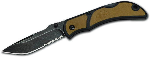 Picture of Outdoor Edge Chasm Folding Knife 3.3" Medium, 50% Serrated (Brown) - Box
