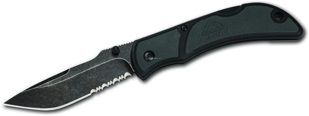 Picture of Outdoor Edge Chasm Folding Knife 3.3" Medium, 50% Serrated (Gray) - Box