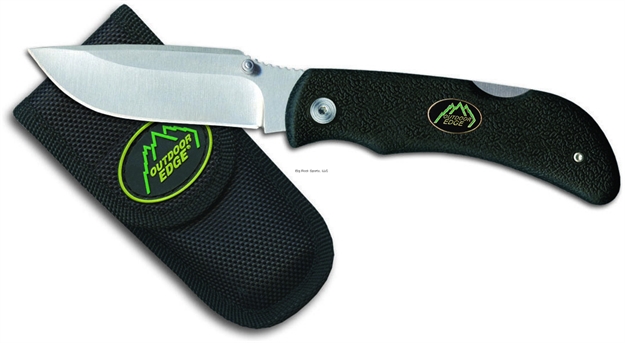 Picture of Outdoor Edge Grip Lite Folding Knife, 3.2" Blade, (Kraton Handle)-Clam