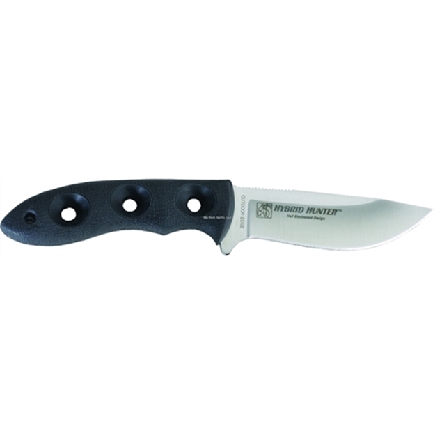 Picture of Outdoor Edge Hybrid Hunter Fixed Blade Knife, 3.75" Drop Point Blade, Rubberized Kraton Handle, Nylon Sheath