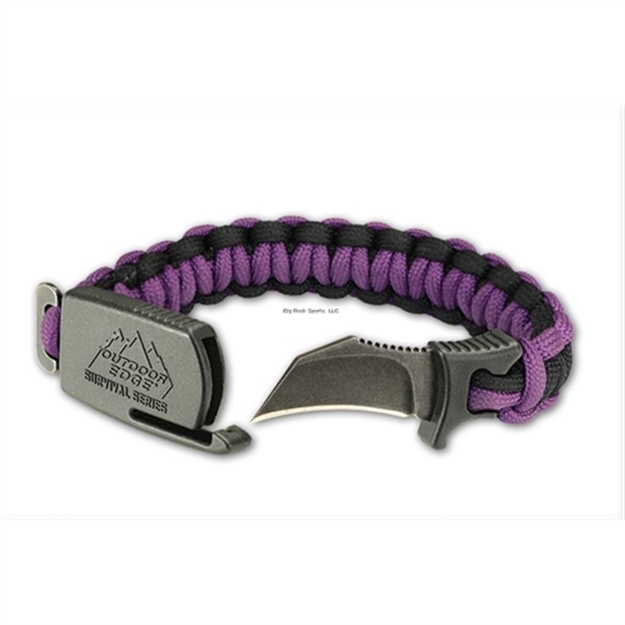Picture of Outdoor Edge Para-Claw Knife Bracelet, Purple, Small (5.8-6.5)  Blister