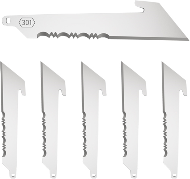 Picture of Outdoor Edge Edge 3" Utility Blades W/Serrations Black Blade 6-Pk! RRUS306C